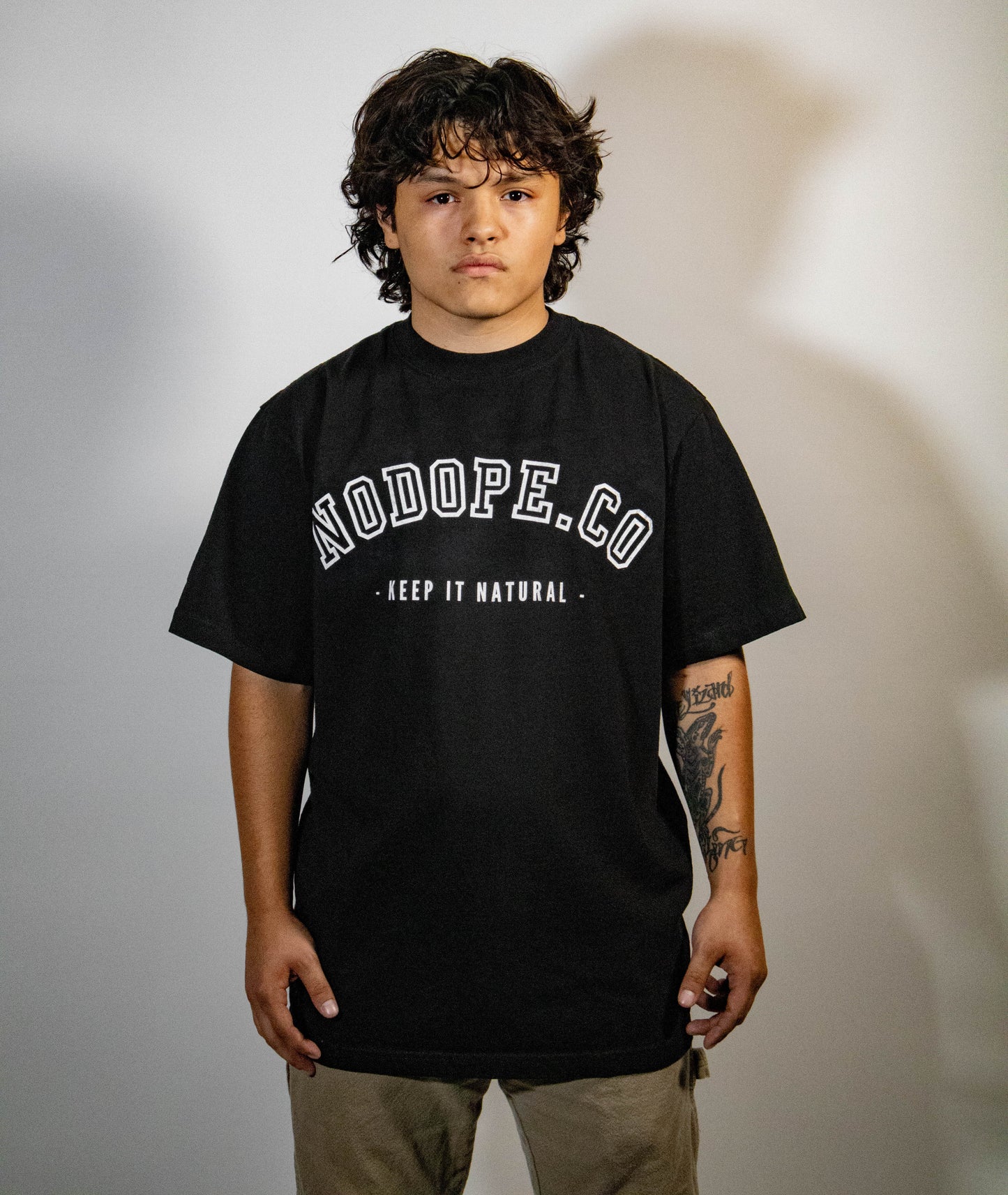 Unisex Oversized Varsity T-Shirt (Black)