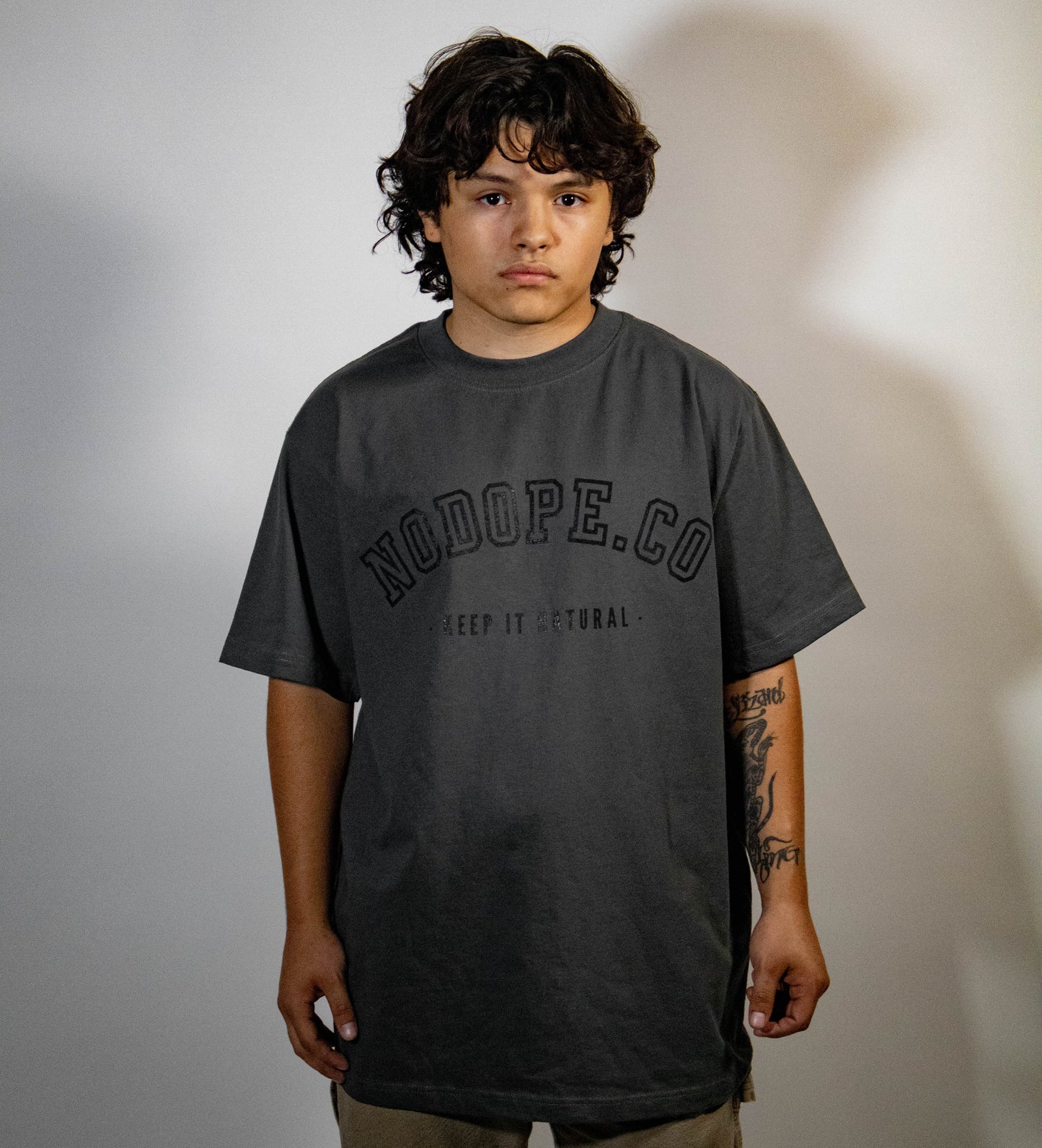 Unisex Oversized Varsity T-Shirt (Gray)