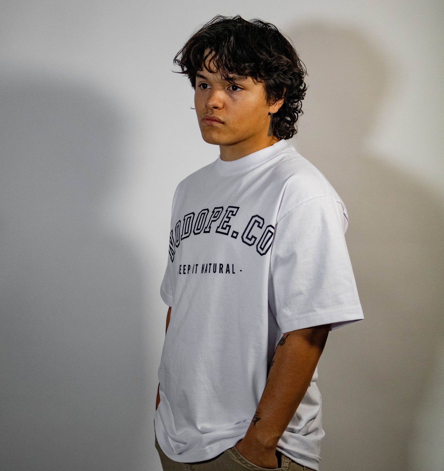 Unisex Oversized Varsity T-Shirt (White)